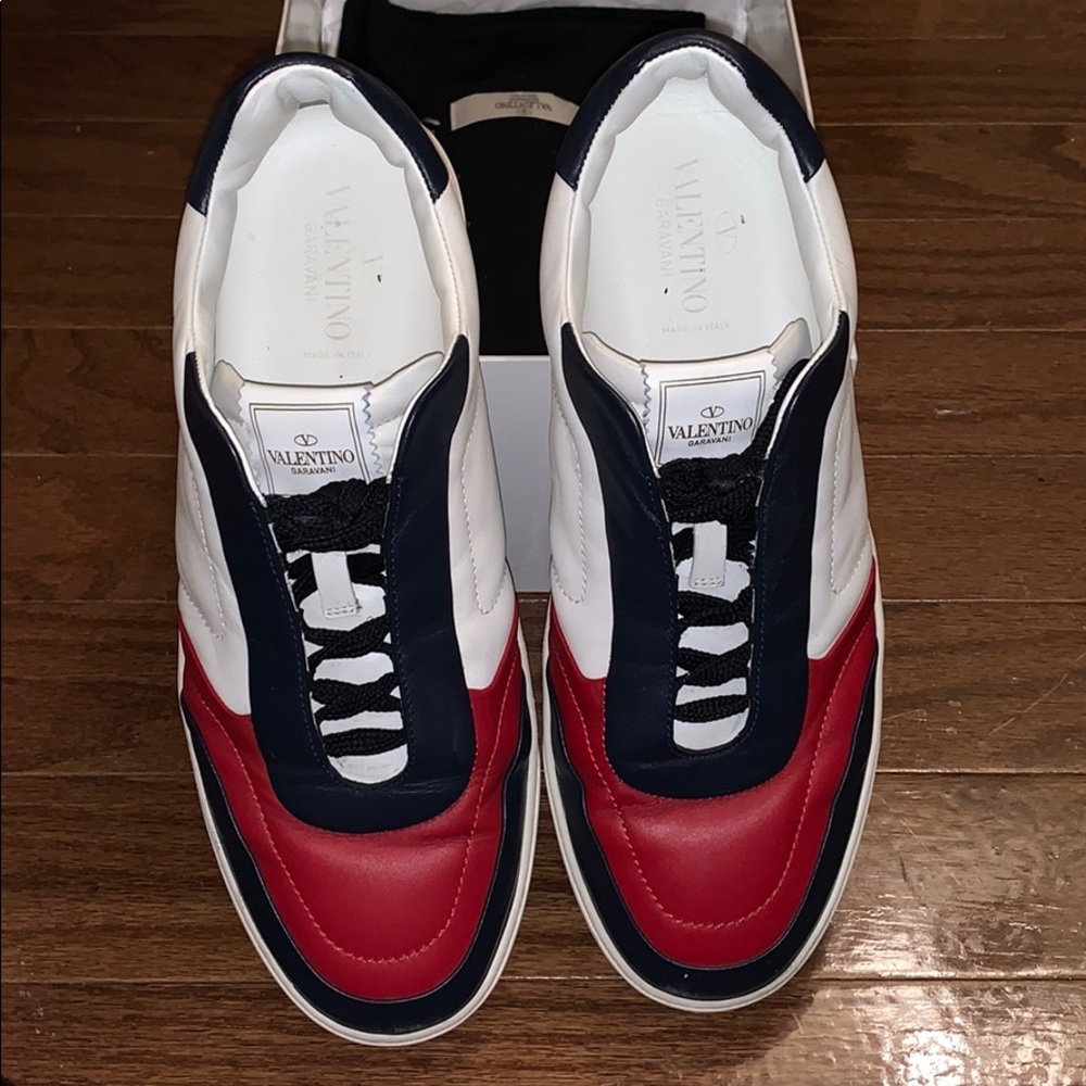 Valentino men’s red white and blue sneakers